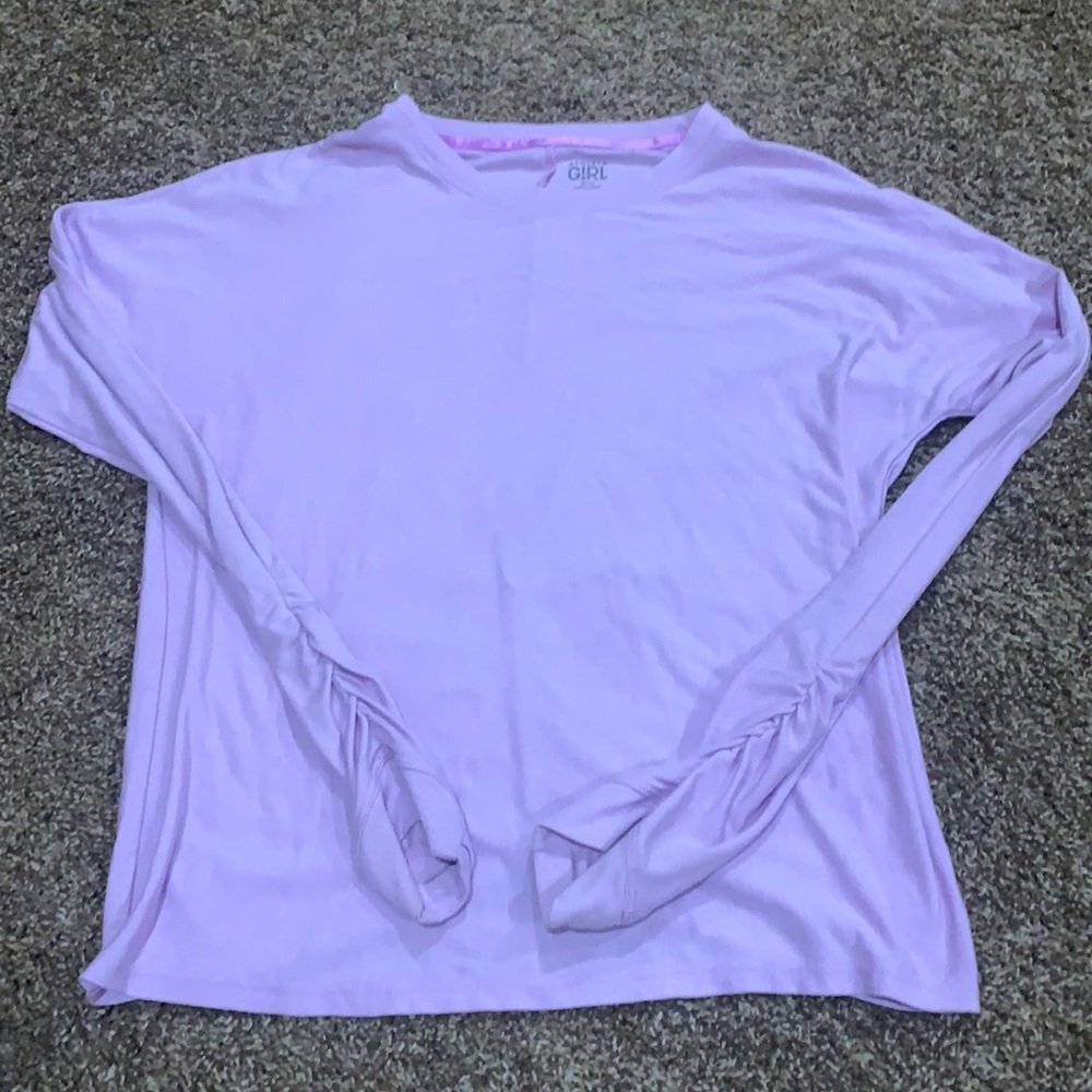 Purple Athleta Girl XL 14 long sleeve top